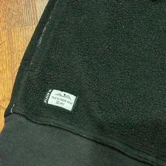KAVU Sz M Riverton Black Pullover Cozy Plush Lux Lounge - Picture 4 of 4